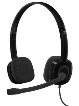 Logitech H151 Počítače Sluchátka On Ear kabelová stereo černá Redukce šumu mikrofonu, Potlačení hluku regulace hlasitost