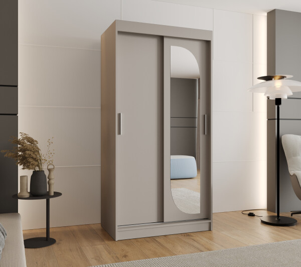 Šatní skříň Abi Lucy Rozměry: 100 cm, Barva korpusu + barva dveří: Kašmír + Kašmír