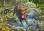 SCHMIDT Puzzle Psí láska: Jarní procházka s labradorem