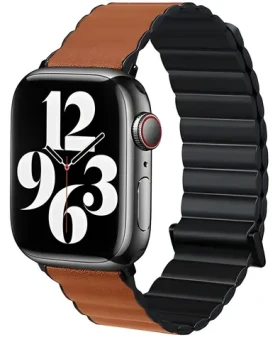 Beline Magnetic Pro černo-hnědá / Pásek pro Apple Watch / 38/40/41mm / magnetický