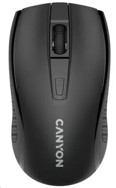 CANYON CNE-CMSW07B černá / optická bezdrátová myš / 800/1200/1600 dpi / 4 tlačítka / USB 2.4 Ghz / 1xAA (CNE-CMSW07B)