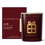 SKANDINAVISK JUL 65 g - SKANDINAVISK Vonná svíčka ve skle JUL Gold (Vánoce) 65 g – speciální edice, červená barva, sklo