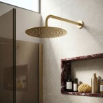 REA - Kulatá dešťová sprcha JS-P014BG 30cm Brush Gold REA-P8604