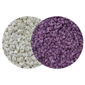 Dortisimo 4Cake Cukrová srdíčka bílá perleťová a fialová (120 g)