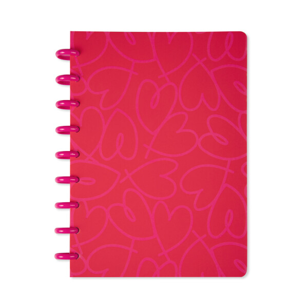 Červený kroužkový blok - Srdíčka - Albi