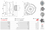 Alternátor A2154S