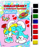 Šmoulové - Omalovánky s vodovými barvami a štětcem