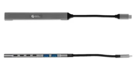 BakkerElkhuizen USB-C Hub 7-in-1 / Rozbočovač / 3x USB-A / 4x USB-C / USB 3.2 Gen 1 (BNECHUB3A4C)