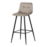 Barová židle, hnědá, látka,AUB-X7015 CAP2