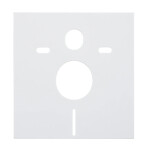 CERANO - Kompletní WC set Profi/Cesso - bílá lesklá - WC tlačítko Classic/Chrom - pro zazdění - 49x36 CER-8050BD82
