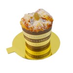 Cake star Podložka pod minidezerty zlato-stříbrná kruh 12 cm