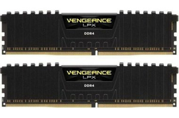 Corsair Vengeance LPX Black 16GB(2x8GB) 2933 MHz / DDR4 / PC4-23400 / CL16-18-18-36 / 1.35V / XMP2.0 / s chladičem (CMK16GX4M2Z2933C16)