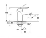 GROHE - BauEdge Umyvadlový ventil, chrom 32861000