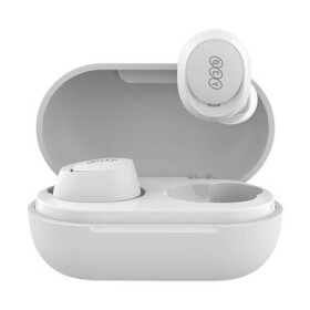 QCY T27 bílá / Bezdrátová sluchátka / mikrofon / Bluetooth 5.3 / IPX4 / s dobíjecím boxem (T27 white)