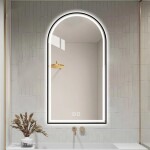 Tutumi - Zrcadlo LED 60x100cm DASH BLACK HOM-06504