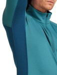 Pánské merino tričko s dlouhým rukávem ICEBREAKER Mens 200 ZoneKnit LS Half Zip, Atlantis/Topaz/Cb velikost: S