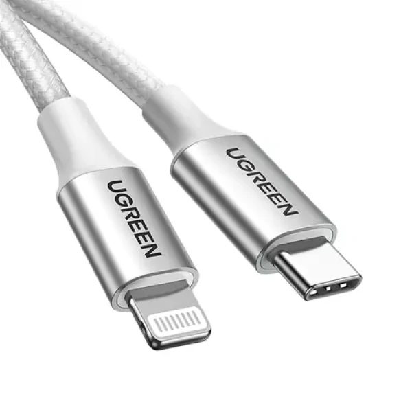 UGREEN US304 70523 USB-C to Lightning MFi kabel stříbrná / USB-C / 1m (70523)