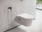 HANSGROHE - XtraStoris Rock Podomítkový držák toaletního papíru s WC štětkou, s dvířky, kartáčovaná ocel 56062800