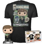 Funko POP &amp; Tee: Star Wars Mandalorian - Luke with Child (velikost L)