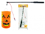 Lampion Haloween, 15 cm se svítící hůlkou 39 cm