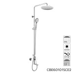 Mereo Eve vanová baterie s talířovou kulatou slim sprchou ø 250 mm, nerez CBE60101SCE2