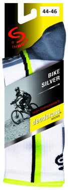 Sportovní ponožky BIKE D. SILVER - JJW ČERNÁ+ZELENÁ 35-37