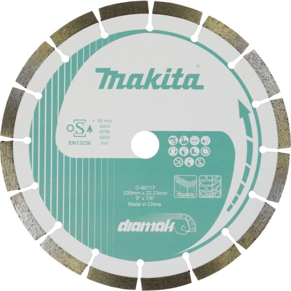 Makita D-80117 d-80117 diamantový řezný kotouč Průměr 230 mm Ø otvoru 22.23 mm beton, cihla, Vápenopísková cihla 1 ks