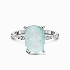 Royal Fashion stříbrný prsten GU-DR15554R-SILVER-AQUAMARINE-TOPAZ Velikost: 9 (EU: 59-60)