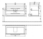 VILLEROY & BOCH - Avento Umyvadlová skříňka, 98x51x45 cm, 2 zásuvky, Stone Oak A89200RK