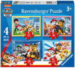 Ravensburger 070336 PAW psí patrola 4v1 12,16,20,24 dílků