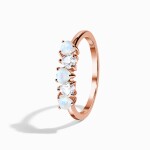 Royal Fashion prsten 14k zlato Vermeil GU-DR20559R-ROSEGOLD-MOONSTONE-TOPAZ Velikost: 10 (EU: 61-63)