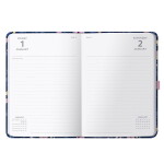 Busy B Denní diář Navy Spatter Day a Page A5 2026/27, modrá barva, papír