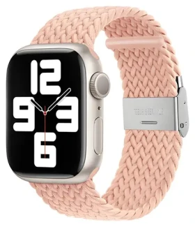 Devia Deluxe Series Sport4 růžový / Řemínek pro Apple Watch / Nylonový pletený / 44/45/46 mm (6938595381782)