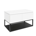 Koupelnová skříňka s krycí deskou SAT B-Way 119x57x45 cm bílá lesk BWAY120WDESK BWAY120WDESK