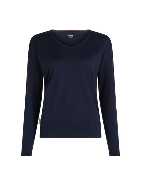 ICEBREAKER Wmns Merino 150 Lodge LS Tee, Midnight Navy velikost: M