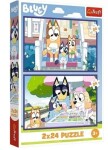 Puzzle Bluey Zábavný Bluey 2x24 dílků