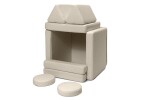 SHAPPY Dětská rozkládací pěnová pohovka SHAPPY PLAY TEDDY Barva: Soft Cream