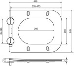 MEXEN - Teo WC sedátko Soft Close slim, duroplast, szara-niebieska mat 39840069