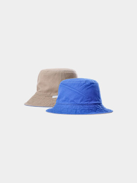 Pánský oboustranný bucket hat 4F béžový/modrý Velikost: