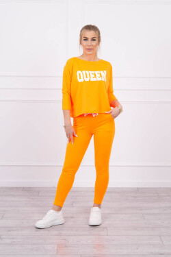 Set s oranžovým neonovým potiskem Queen