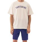 Pánské pyžamo Santorini 43173 white - HENDERSON bílá XXL