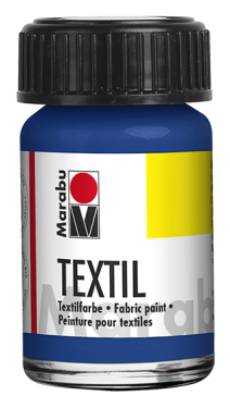 Barva na textil Marabu Textil 15 ml - modrá střední 052