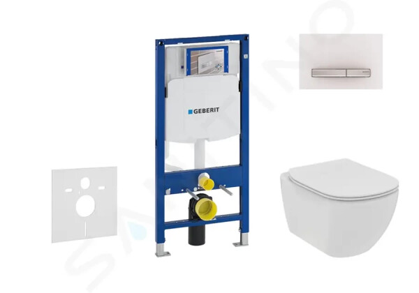 GEBERIT - Duofix Set předstěnové instalace, klozetu a sedátka Ideal Standard Tesi, tlačítka Sigma50, Rimless, SoftClose, alpská bílá 111.300.00.5 NE8