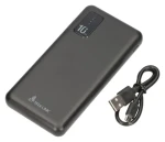 Extralink EPB-098B černá / Power banka / 10 000 mAh / 2x USB-A + 1x USB-C / LED indikace (EX.19621)