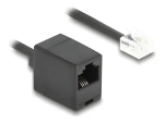 Delock RJ11/RJ45 černá / Telefonní spirálový kabel / 5m (90114)