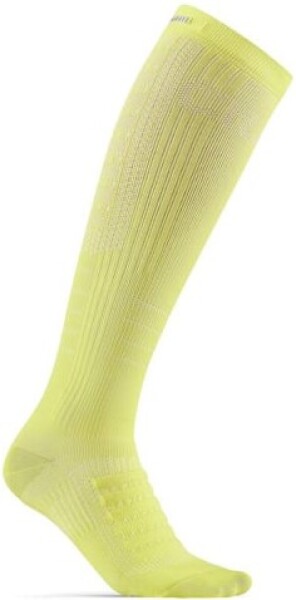 Craft ponožky ADV Dry Compression žlutá - Běžecké kompresní podkolenky CRAFT ADV Dry Compression - žluté Velikost textilu: 34-36