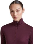 Dámské merino triko dlouhý rukáv, 1/2 zip ICEBREAKER Wmns 200 Oasis LS Half Zip, Dark Berry velikost: M