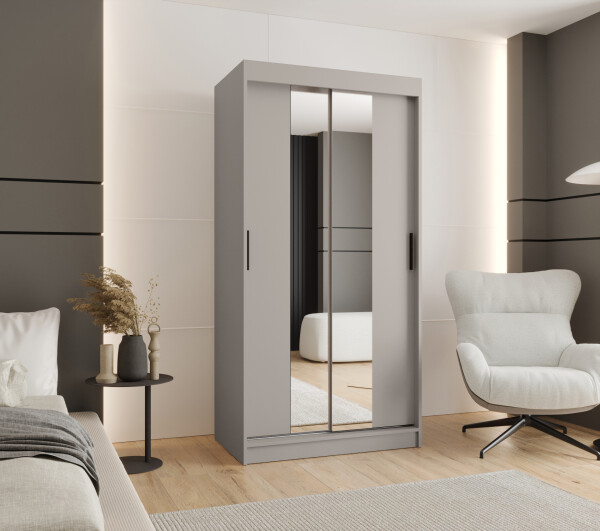 Šatní skříň Abi Rubino T1 Rozměry: 100 cm, Barva korpusu + barva dveří: Kašmír