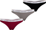 Dámská tanga 3 PACK UW0UW04894 0R3 vícebarevná - Tommy Hilfiger 3XL