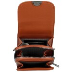 Stylová dámská koženková crossbody kapsa Gabrisa, hnědá